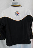 YOUTH BOYS NFL PITTSBURGH STEELERS Nylon Long Sleeve FOOTBALL Jersey Top BLACK WHITE M