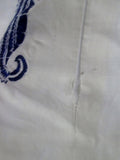 Womens DAISY L Linen Dress SEAHORSE EMBROIDERED BLUE 8 Mermaid WHITE