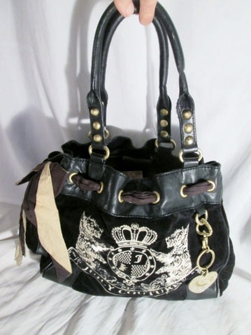 Juicy Couture Bag Pretty Bow Tote Purse - Black Floral Ditsy Rose Print - Juicy  Couture bag - 0885919717283 | Fash Brands