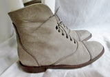 Womens 1937 Footwear ITALY Suede LEATHER Steampunk Ankle BOOT Booties 8 BEIGE Desert