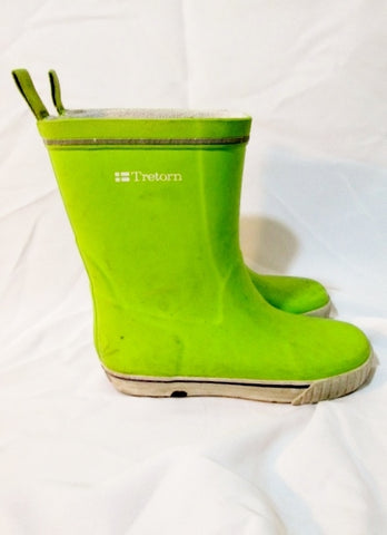 Kids Toddler Girls TRETORN Lined Rain Boots Wellies 2 / 33 CHARTREUSE YELLOW