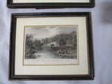 Antique Set 1800s  ENGLAND Landmark Lithograph Picture Print ART Decor