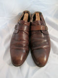 Mens ASTON GREY CHATSWORTH Leather OXFORD Loafer Shoe 13 BROWN Buckle