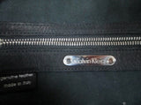 CALVIN KLEIN ITALY Leather Shoulder Bag Tote Handbag Satchel Bowler BLACK M