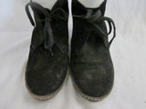 Womens J. CREW ITALY Ankle Chukka Suede BOOT Shoe CHESTNUT BLACK 8