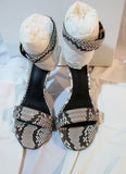 NEW Womens CELINE PYTHON SNAKESKIN Sandal ITALY Shoe 36 / 6 NATURAL