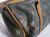 DOONEY & BOURKE Leather Mini Duffle Bowler Purse Satchel Bag BLACK Heart SIGNATURE