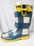 Womens Ladies MADDEN GIRL Wellies Rain Boots Gumboots Foul Weather 10 YELLOW PLAID