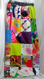Womens 1970s ALICE Style Hippie Wrap MAXI SKIRT PATCHWORK OS Multi Colorful