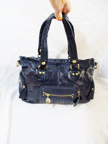 Viola Castellani | Bags | Viola Castellani Italy Navy Blue Croc Embossed Leather  Purse Handbag No Strap | Poshmark