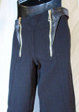 NEW NWT GIVENCHY ITALY LAMBSKIN LEATHER Trouser Legging Pant S BLACK Zip