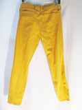 Womens LUCKY BRAND CHARLIE SKINNY Jeans Pants 14 / 32 GOLDENROD YELLOW DUNGAREES
