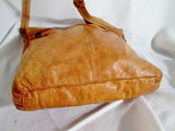 EMILY ANN BOCA RATON Leather Hobo Satchel Flap Crossbody Shoulder Bag BROWN Purse
