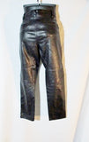 NEW Ann Demeulemeester LEATHER Trouser PANTS 38 6 BLACK Goth Womens