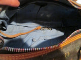 DOONEY & BOURKE Leather Mini Duffle Bowler Purse Satchel Bag BLACK Heart SIGNATURE