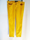 Womens LUCKY BRAND CHARLIE SKINNY Jeans Pants 14 / 32 GOLDENROD YELLOW DUNGAREES