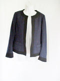 New DRIES VAN NOTEN 100% Wool blazer jacket coat 36 4 NAVY BLUE Womens