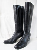 Womens SUDINI NORDSTROM Knee High LEATHER RIDING Moto BOOT 9 BLACK Shoe