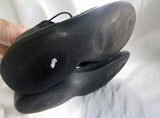 Womens HELIX GERMANY Magic Point Leather Shoes Open Toe Sandals 36 BLACK Hippie