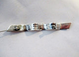 Signed TAXCO MEXICO 925 STERLING SILVER BROOCH PIN LATON RIBBON 14g BANNER