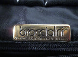 BRACCIALINI ITALY Leather Snakeskin Patchwork Crossbody Shoulder Bag PURPLE BLUE Python