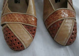 Vintage Womens Maud Frizon Paris Italy Leather SHOE High Heel Pump 35 BROWN