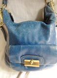 COACH 14783 KRISTEN Leather Hobo Handbag Satchel Tote Shoulder Bag BLUE COBALT