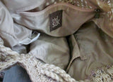 THE SAK Hobo Shoulder Bag Knit Vegan Handbag Purse Hippie Sling BEIGE NATURAL