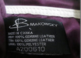 B. MAKOWSKY CROC ALLIGATOR Print Leather TOTE carryall satchel bag BROWN XL