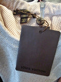 NEW NWT LOUIS VUITTON ITALY Metallic Knit Shirt Top M SILVER Boho WOMENS