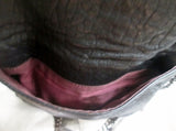 ZADIG VOLTAIRE Leather Shoulder Flap Bag Man Purse Crossbody BLACK SKULL Industrial