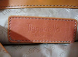 TIGNANELLO Leather Shoulder Bag Handbag Satchel PEACH MELON Orange Purse