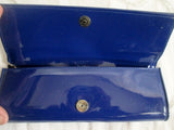 NEW ALDO Patent Leather COBALT BLUE Baguette Barrel Bag Purse Clutch Crossbody