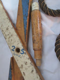 Vintage SPORTCRAFT RING TOSS Game Set Wood Rope Hoop Outdoor COMPLETE