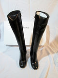 NEW NIB Womens CELINE PARIS Leather Knee High Heel Boot 36 6 BLACK Riding