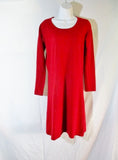 WOMENS PURE COLLECTION 100% Cashmere Knit Jersey Dress 8/10 RED