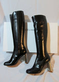 NEW NIB Womens CELINE PARIS Leather Knee High Heel Boot 36 6 BLACK Riding