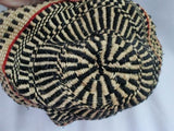 Woven Straw Leather Basket Sling Satchel Shoulder Market Bucket Bag BROWN NATURAL