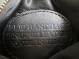 ELIE HANDBAGS Mini Genuine Leather Handbag Crossbody Bag Pouch BLACK Swingpack Pebbled