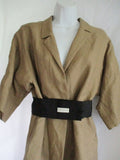 New DRIES VAN NOTEN Belted Trench Long jacket coat S GOLD Womens