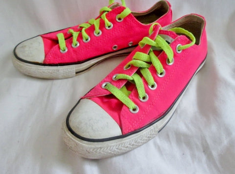 CONVERSE ALL STAR Sneaker Trainer Athletic Sports Shoe HOT PINK Mens 5 Womens 7