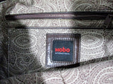 HOBO INTERNATIONAL Leather Satchel Purse Shoulder Bag BROWN Loop Hoop Clutch