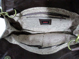 HOBO INTERNATIONAL Leather Satchel Purse Shoulder Bag BROWN Loop Hoop Clutch