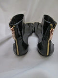 Womens VINCE CAMUTO KASTERN Leather Sandal SHOE 7.5 BLACK GOLD HINGE Punk