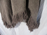 EUC Knit Fringe Blanket Poncho Cape Coat Jacket Knit Maxi Boho S