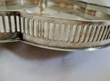 Hors D'Oeuvres Sandwich Cake Plate Silverplate 2 Tier Serving Tray Dish Pedestal Party