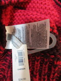 NWT NEW GAP Knit TUBE NECK SCARF Top SkirtS triped RED Burgundy