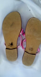 Womens KRISTEN'S KLOSET STARFISH Leather Sandal Flip Flop Thong Slide 10 PINK BEAD