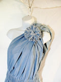NWT New LANVIN PARIS ACNE ROBE DENIM Dress 38 6 BLUE FLOWER Indigo