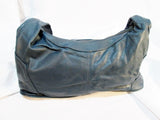 WILSONS Leather Hobo Handbag Purse Shoulder Flap Bag BLUE Slate Chainlink Woven